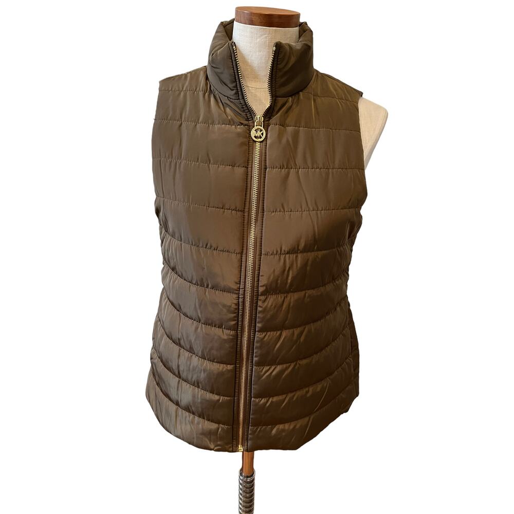 Michael Kors Puffer vest olive brown S